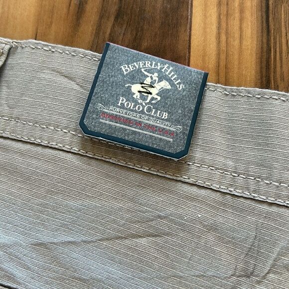 NEW Beverly Hills Polo Club Khaki Cargo Shorts - Picture 8 of 9